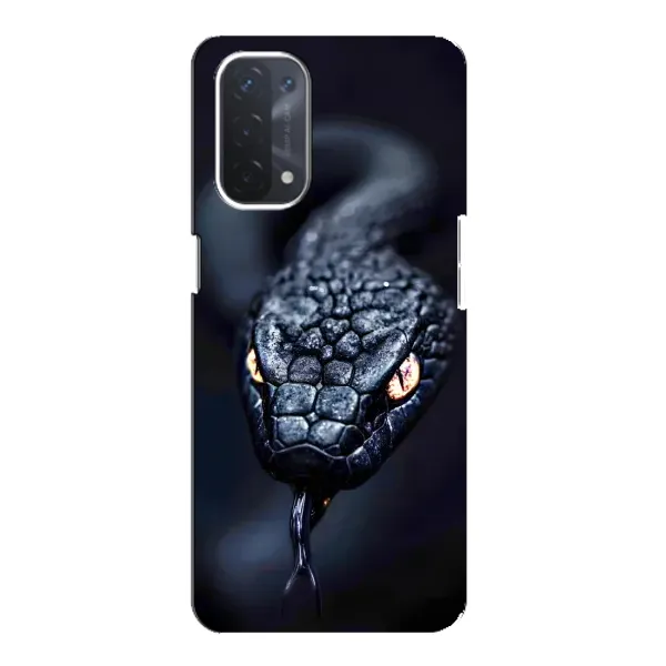 Чехол с принтом «Черная змея» для OPPO A74 (5G)