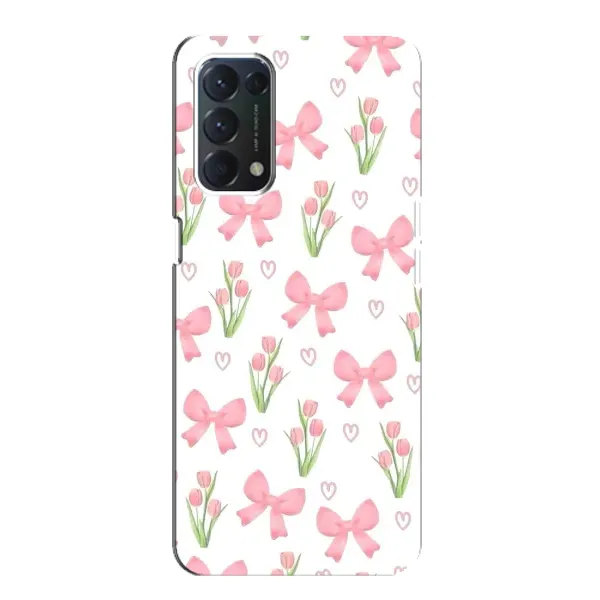 Чехол с принтом «Банты и цветы» для OPPO A74