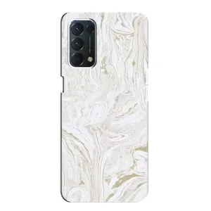 Мраморный чехол на OPPO A74 (VPrint) (Белый мрамор)