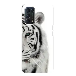Чохли з картинкою животних OPPO A74 (Білий Тигр)