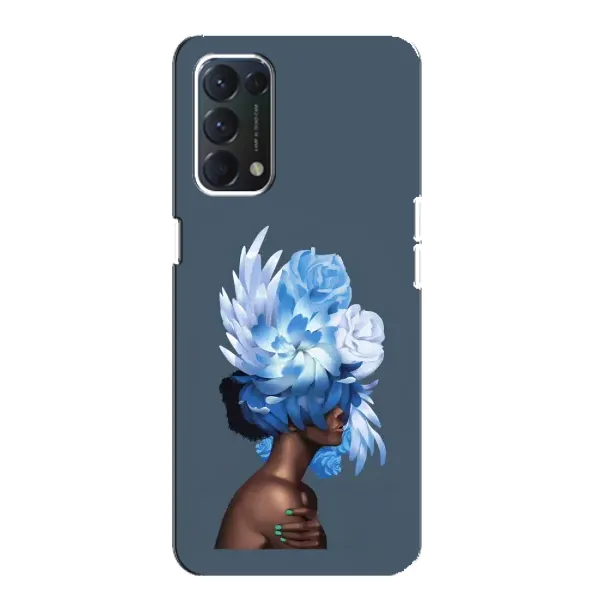 Чехол с принтом «Цветы на голове» для OPPO A74