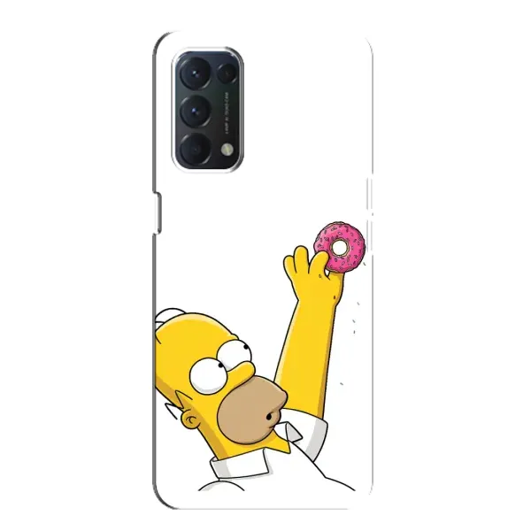 Чехол с принтом «Гомер с пончиком» для OPPO A74