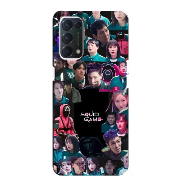 Чохол з принтом «Колаж Гра кальмара» для OPPO A74