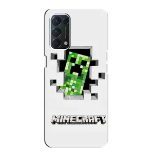 Чехол Майнкрафт на OPPO A74 (AlphaPrint) Minecraft (крипер Майнкрафт)