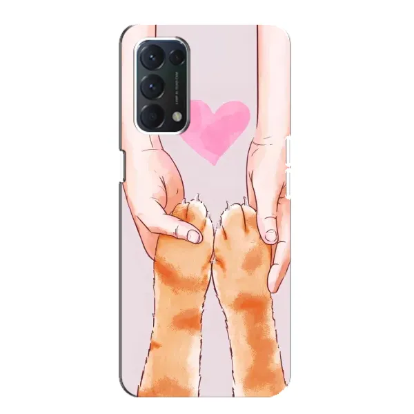 Чехол с принтом «Любовь к котикам» для OPPO A74