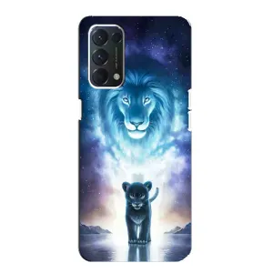 Чехол со Львом для OPPO A74 (VPrint) (Маленький лев)