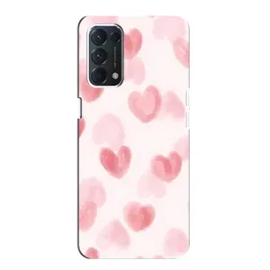 Чехол с розовым рисунком для OPPO A74