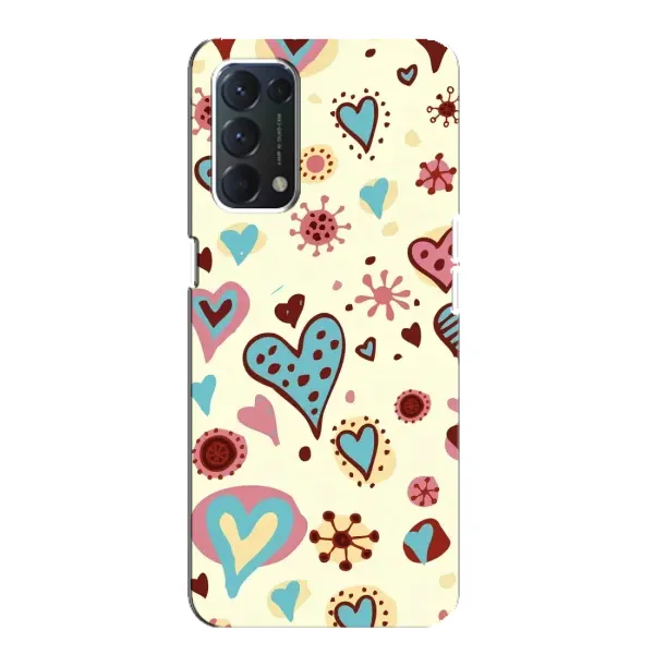 Чехол с принтом «Сердечки» для OPPO A74
