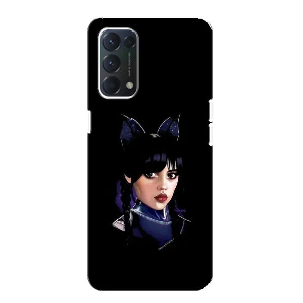Чохол з принтом «серйозна Венздей» для OPPO A74