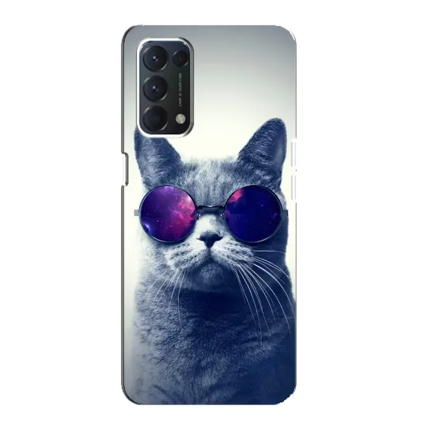 Чехол с принтом «Стильный кот» для OPPO A74