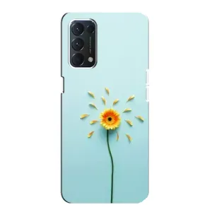 Чехлы с Цветами для OPPO A74 (VPrint) (Желтый цветок)