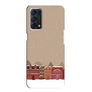 Новорічні, Святкові Чохли для OPPO A74 - 2024 год (Зимове місто)