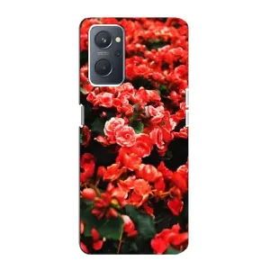 Чехлы с Цветами для Oppo A76 (VPrint) (Цветы красные)