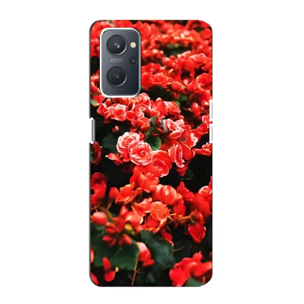 Чохол з принтом «Квіти червоні» для OPPO A76 Чохол з принтом «Квіти червоні» для OPPO A76