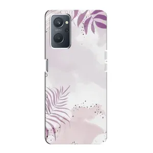 Чохол з квітковим принтом на OPPO А76 (Фіолетове листя)