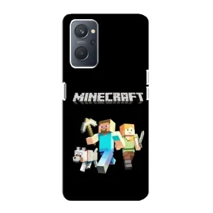 Чехол Майнкрафт на Oppo A76 (AlphaPrint) Minecraft (герои Minecraft)