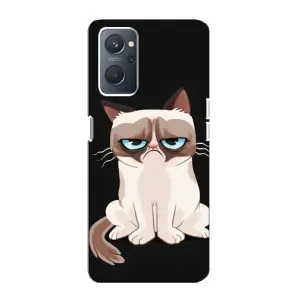 Чехол с принтом для Oppo A76 (AlphaPrint) Модные коты (Грустный кот)