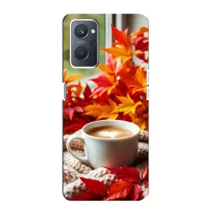 Чехол с уникальным дизайном «Осень с кофе» для Oppo A76