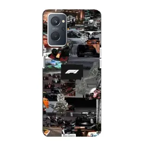 Чохол з принтом «Гоночний колаж Ф1» для OPPO A76