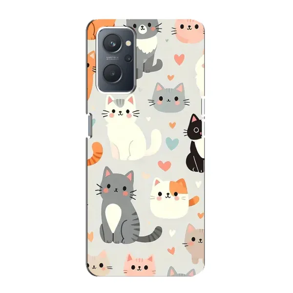 Чехол с принтом «Коллаж котов» для OPPO A76