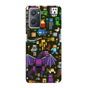 Чехол Майнкрафт на Oppo A76 (AlphaPrint) Minecraft (Коллаж Майнкрафт)