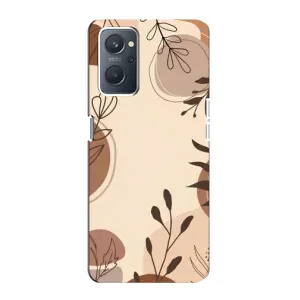 Чохол з квітковим принтом на OPPO А76 (Коричневі квіти)