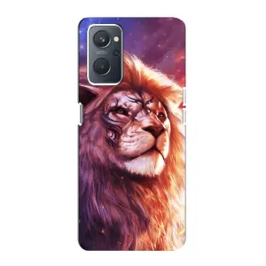 Чехол со Львом для Oppo A76 (VPrint) (Красочный Лев)