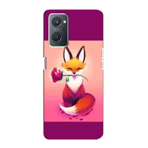 Чехлы с картинкой Лисички для Oppo A76 (VPrint) (Лисичка с розочкой)