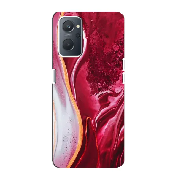 Чохол з принтом «Мрамор червоний» для OPPO A76 Чохол з принтом «Мрамор червоний» для OPPO A76