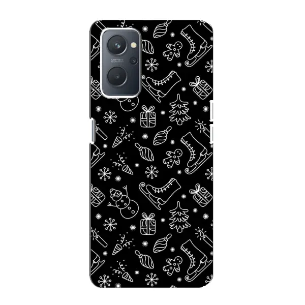 Чехол с принтом «Новогодний фон» для OPPO A76 Чехол с принтом «Новогодний фон» для OPPO A76
