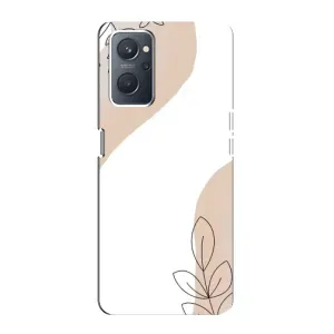 Силконовий чохол з принтом в квітах на Oppo A76 (Нюдова гілочка абстракція)