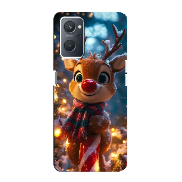 Чехол с принтом «Олень с шарфом» для OPPO A76 Чехол с принтом «Олень с шарфом» для OPPO A76