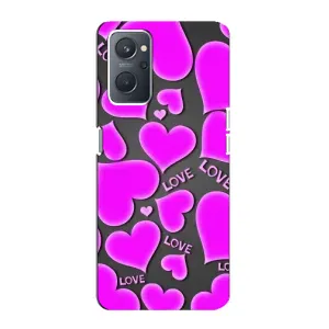 Чехлы для любимой на Оппо А76 (VPrint) (Pink hearts)