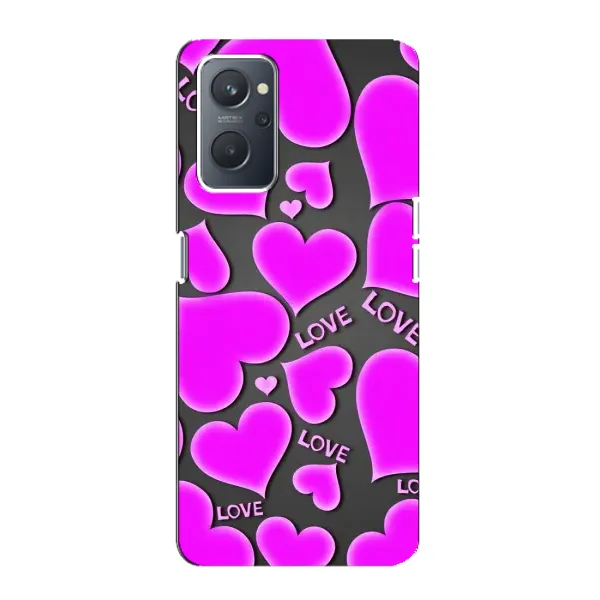 Чохол з принтом «Pink hearts» для OPPO A76