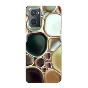 Мраморный чехол на Oppo A76 (VPrint) (Радужный Мрамор)