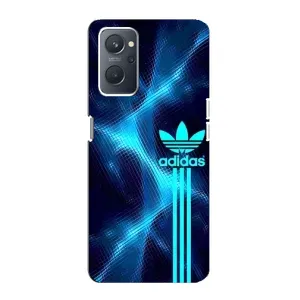 Чехлы Адидас для Oppo A76 (AlphaPrint) (Синий Адидас)