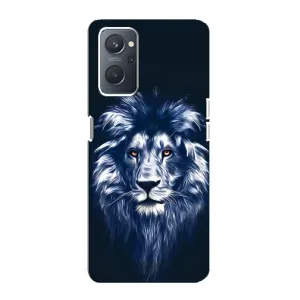 Чехол со Львом для Oppo A76 (VPrint) (Синий Лев)