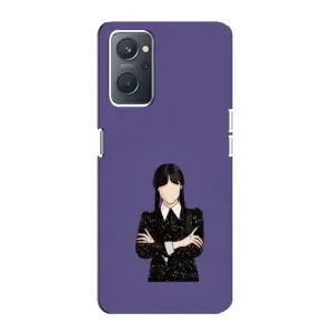 Чехлы Венсдей на Oppo A76 Уэнсдей (AlphaPrint) (Уэнздей в черном)