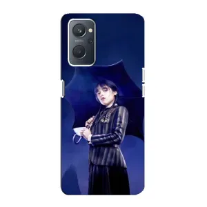 Чехлы Венсдей на Oppo A76 Уэнсдей (AlphaPrint) (Уэнздей с зонтом)