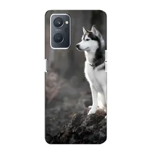 Чехол с Хаски для Oppo A76 - (AlphaPrint) (Верный пес)