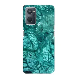 Мраморный чехол на Oppo A76 (VPrint) (Зеленый мрамор)