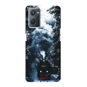 Новогодние, Праздничные Чехлы для Oppo A76 - 2024 год (Зимний поезд)