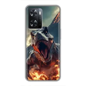 Чехол с принтом «Огненный динозавр» для OPPO A77
