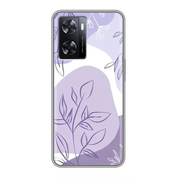 Чохол з принтом «Фіолетове листя абстракція» для OPPO A77 Чохол з принтом «Фіолетове листя абстракція» для OPPO A77