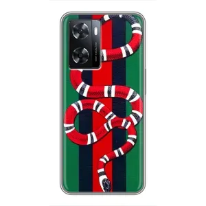 Чехлы ГУЧЧИ для Оппо А77 (AlphaPrint) (Gucci змия)