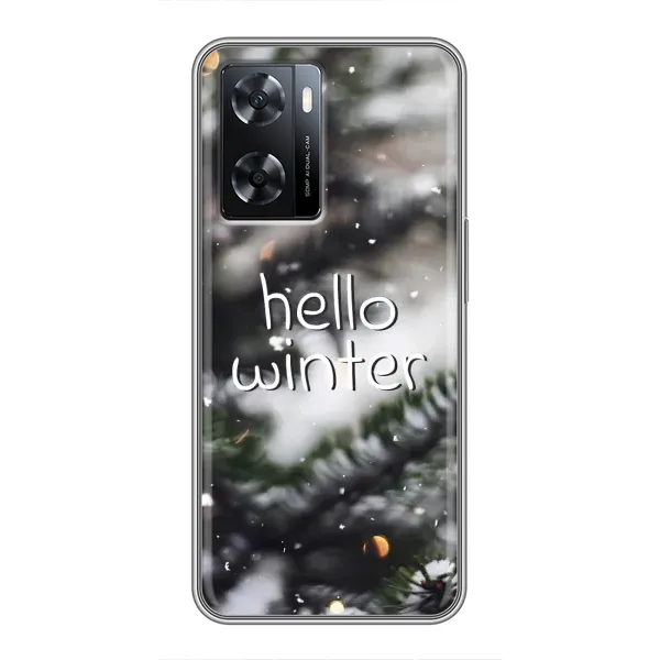 Чехол с принтом «Hello winter» для OPPO A77