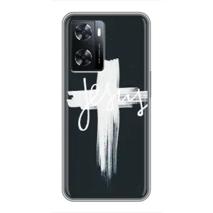 Чехол для Oppo A77 (AlphaPrint) - (Христианские) (Иисус)