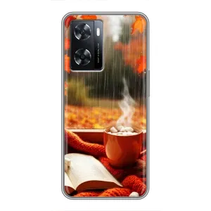 Чехол с принтом «Кофе и дождь» для OPPO A77