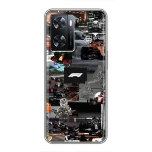 Чехол с принтом «Гоночный коллаж Ф1» для OPPO A77
