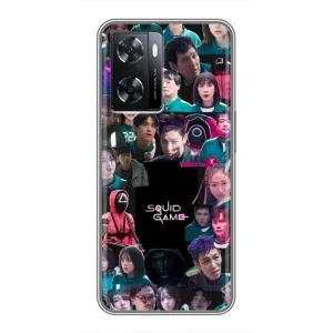 Чохол Гра в кальмара для Oppo A77 (Колаж Гра кальмара)